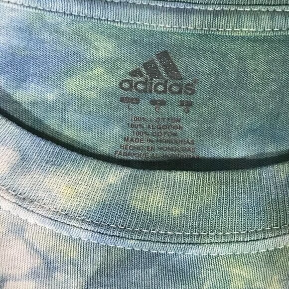 ADIDAS NBA Mens Large Atlanta Hawks Acid Wash Tye Dye T Shirt Tee - Picture 7 of 9